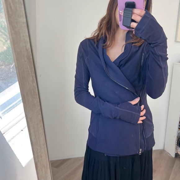 lululemon athletica Jackets & Blazers - Lululemon Dark purple Asymmetrical Zip Jacket